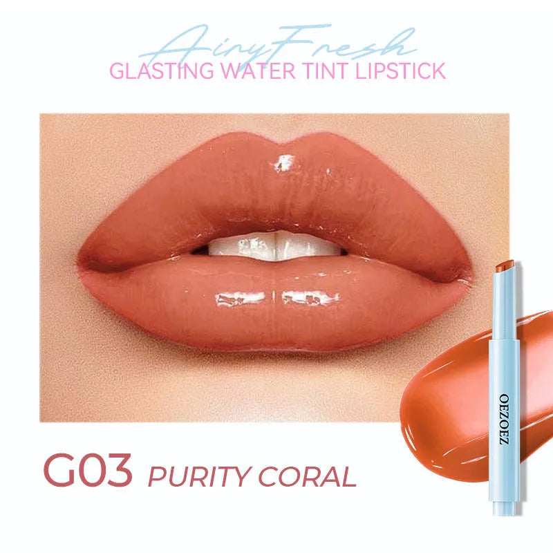 Waterproof moisturising lipstick stick in 1.8g size with six colour shade options