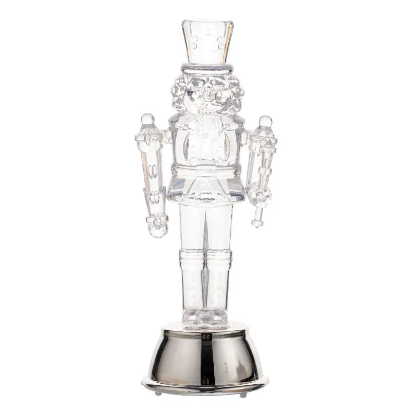Transparent plastic walnut soldier nutcracker desktop Christmas ornament