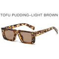 Special-shaped sunglasses with UV400 protection in multiple colour options including black, blue, green and transparent frames