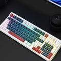 RGB luminous gaming keyboard with ABS plastic construction measuring 38.5cm wide