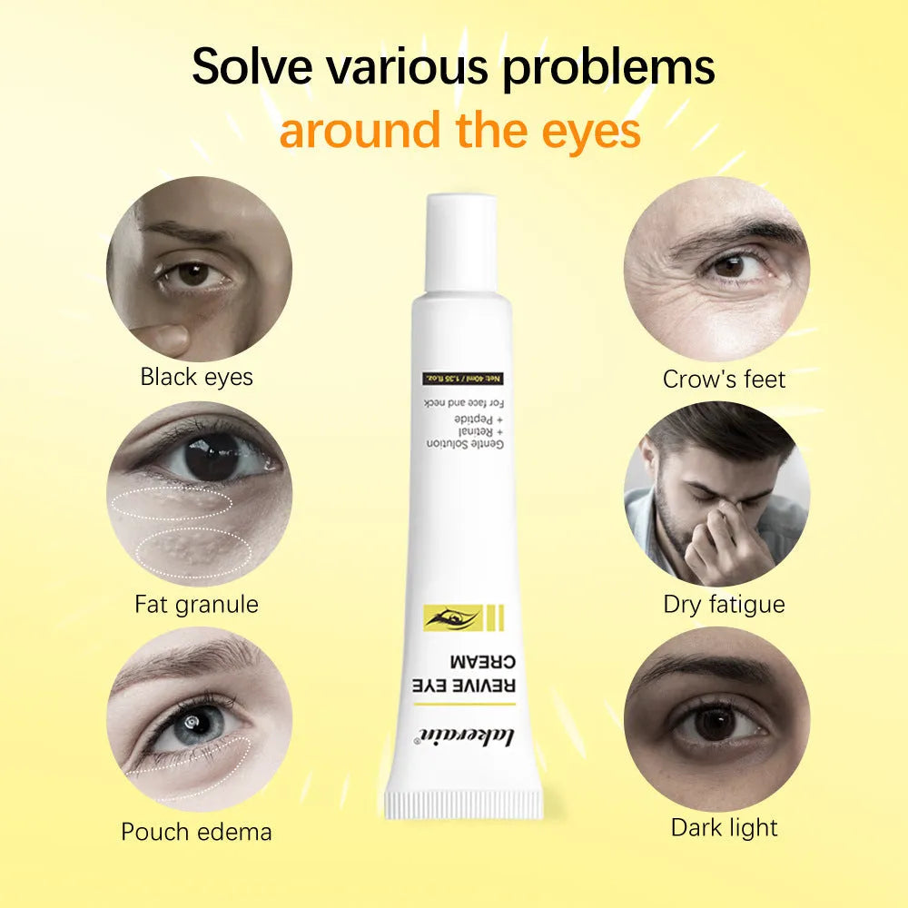40ml bottle of retinol eye cream for dark circles, fine lines and puffiness treatment.