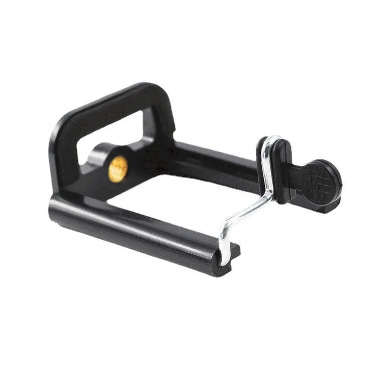 Black plastic U clip universal mobile phone holder bracket.