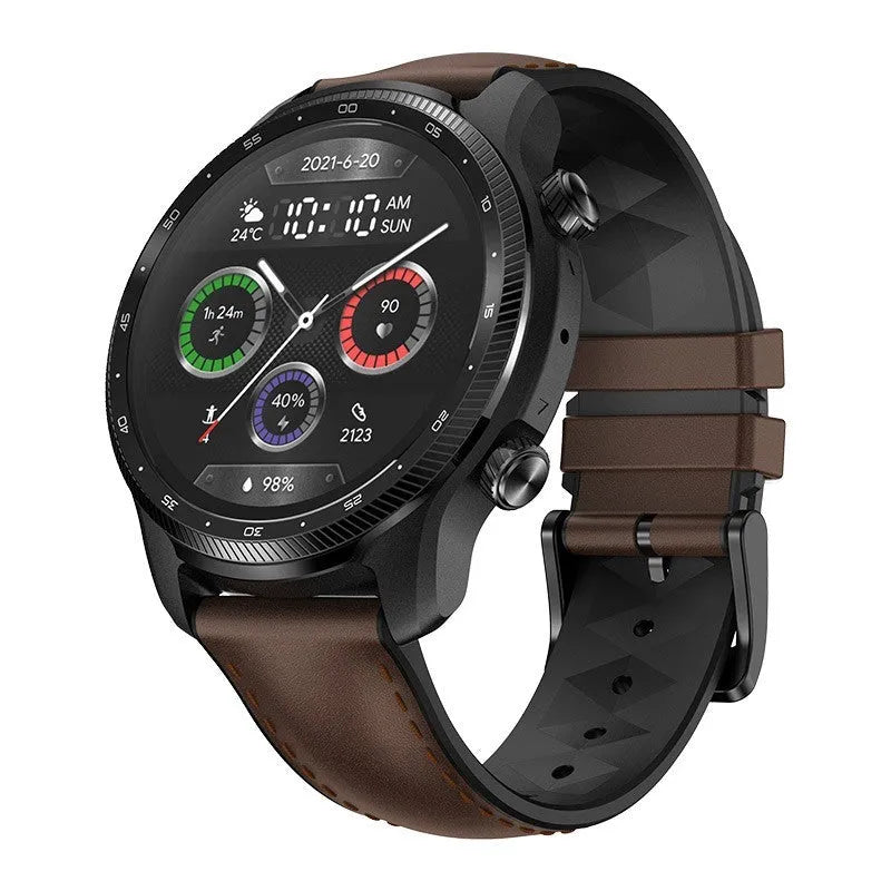Ticwatch Pro X black 47mm smart watch with 4G eSIM and IP68 waterproof display
