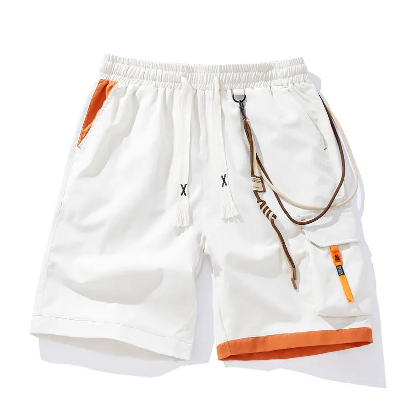 Men's plus size bamboo fibre shorts in a straight-leg cropped style, shown in coffee colour.
