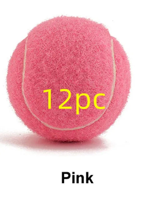 6.3cm bite-resistant rubber tennis ball dog toy in multiple colour options