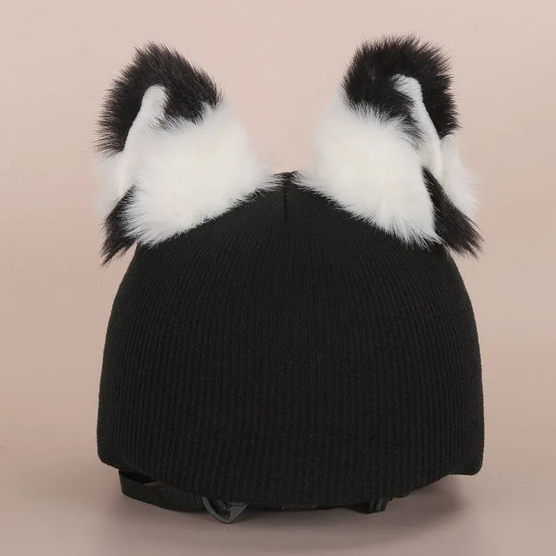 Plush fabric cartoon character helmet cover for cosplay in size M with multiple style options