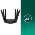 TL-WDR7661 AC1900 Gigabit wireless router with compact black design on a desk