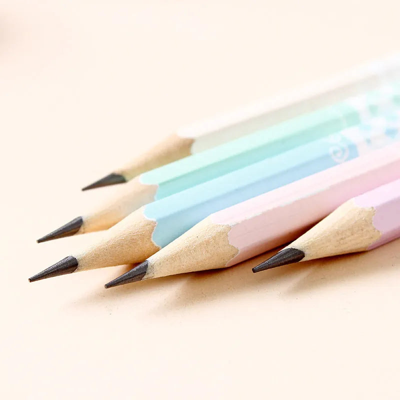 Basswood six-angle thermal transfer pencil with HB hardness for technical drawing applications